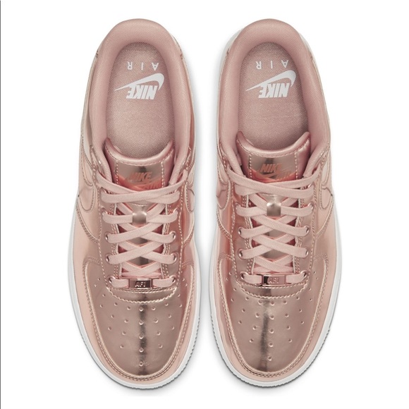 rose gold nike air force ones